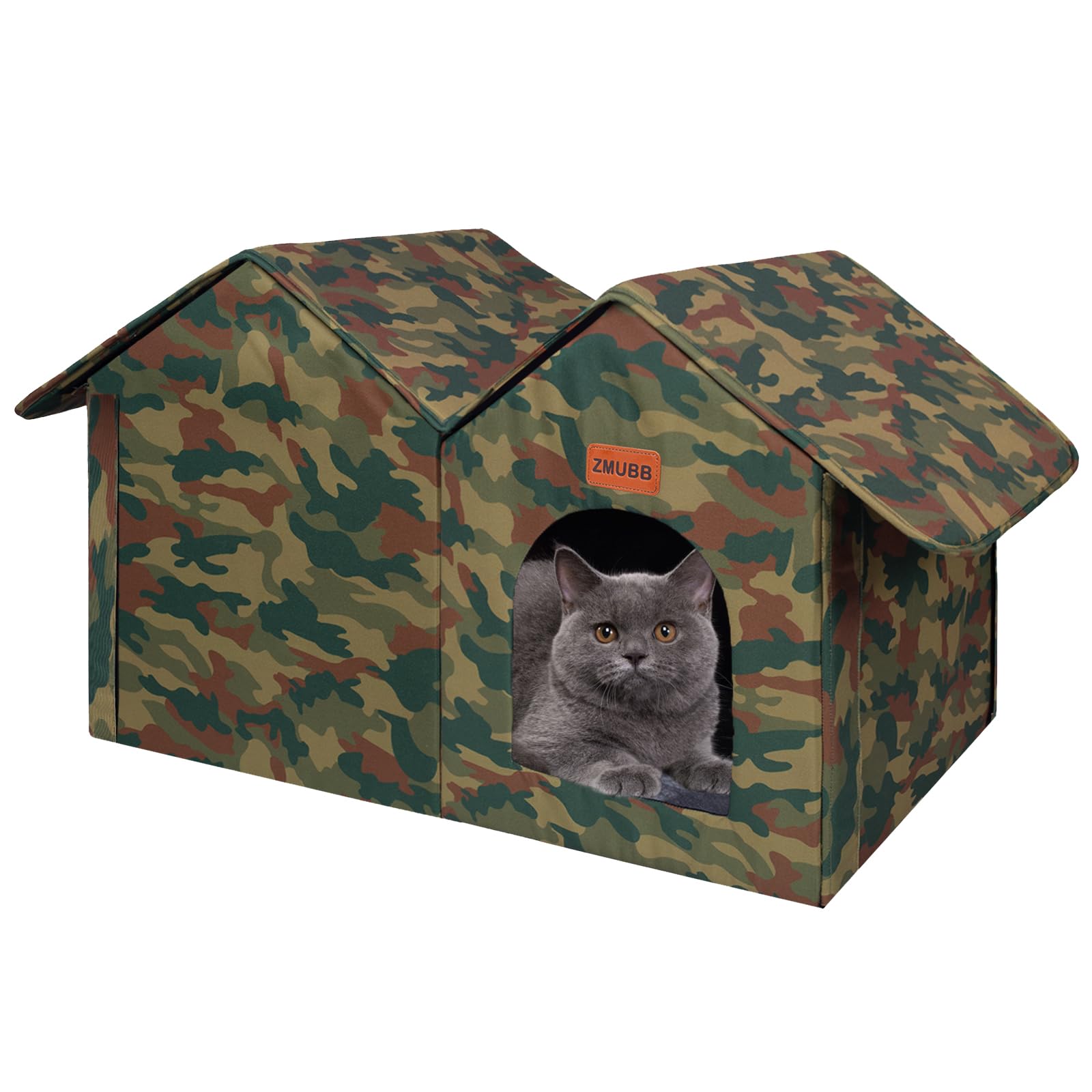 Casita Para Gatos Exterior Impermeable Y Aislada - Refugio De Invierno Plegable Para Mascotas | 3 Tamaños | Resistente Al Frío Y Agua