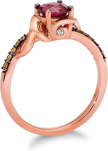 Vista 4 de LeVian - Anillo de derivación de filigrana de diamante y piedra preciosa de 110 quilates para mujer en oro de 14 k