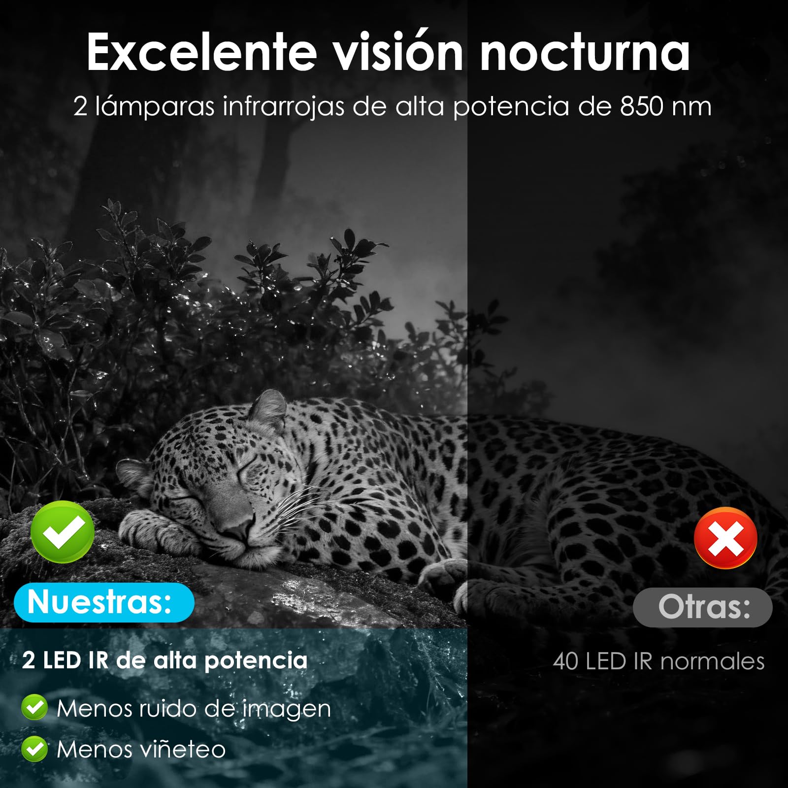 WOLFANG Cámara de Caza 4G, Cámara Fototrampeo 48MP 2K HD, Nocturna 850 NM LED IR con 0,2 s Activación, Cámara Caza Impermeable IP66 para Vida Silvestre y Monitoreo de Seguridad WT07