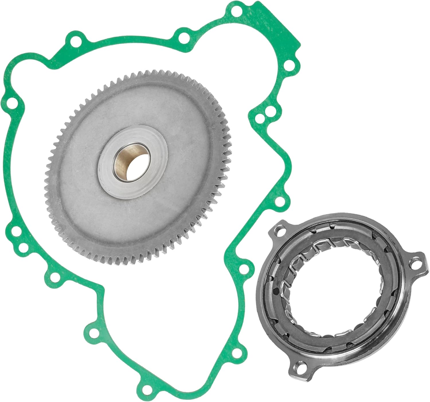 Caltric Starter Clutch and Driven Gear with Gasket Compatible with Polaris Ranger Xp 900 2014 / Ranger Crew 900 2014