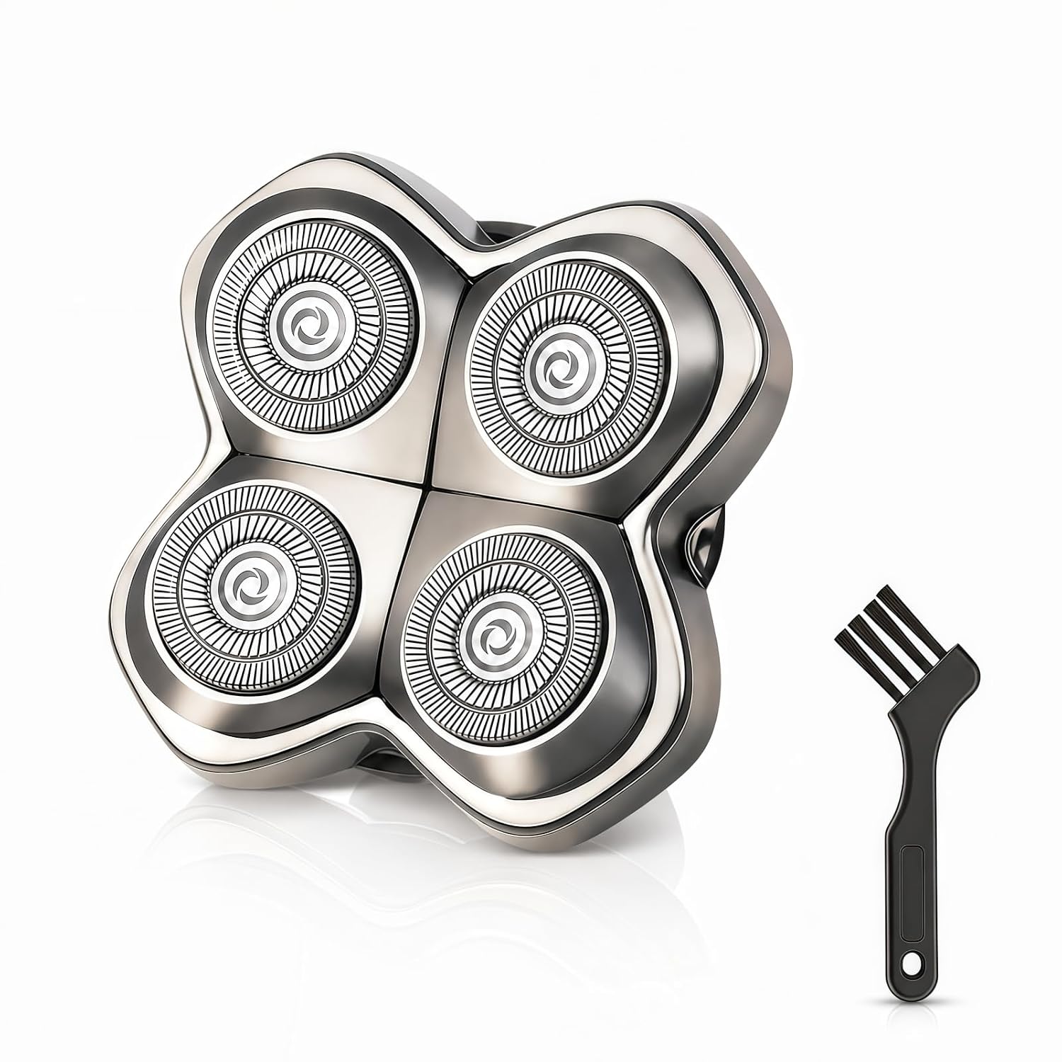 Replacement Heads Compatible with Skull Shaver Pitbull Pro Series Shavers | 1 Pack Silver Foil Shaver Pro 4 Replacement Blades for Gold PRO/Silver PRO/Platinum PRO/Butterfly Kiss PRO Head Shavers