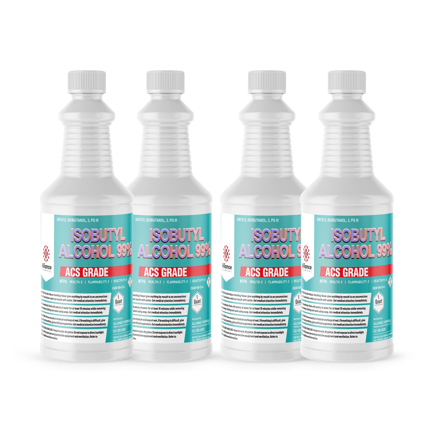 Amazon.com: Alliance Chemical Isobutyl Alcohol 99% ACS Grade - 4 Quarts ...