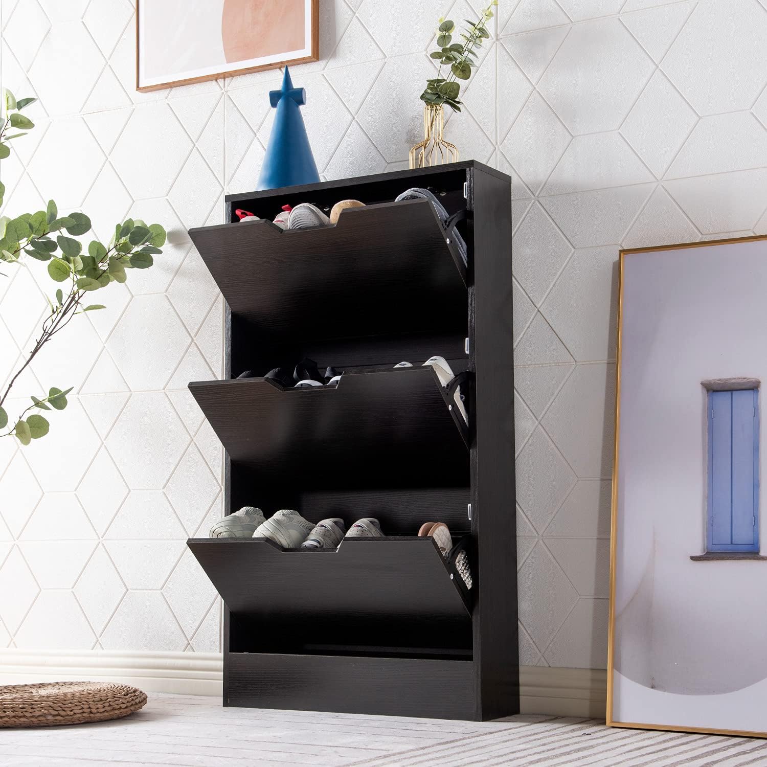 Aijos 下駄箱 3段 シューズラック 玄関収納 引き出し ひとり暮らし スリム 靴収納 ラック 靴収納棚 おしゃれ 超目玉 12月 Aijos 下駄箱 3段 シューズラック 玄関収納 引き出し ひとり暮らし スリム 靴収納 ラック 靴収納棚 おしゃれ 超目玉 12月