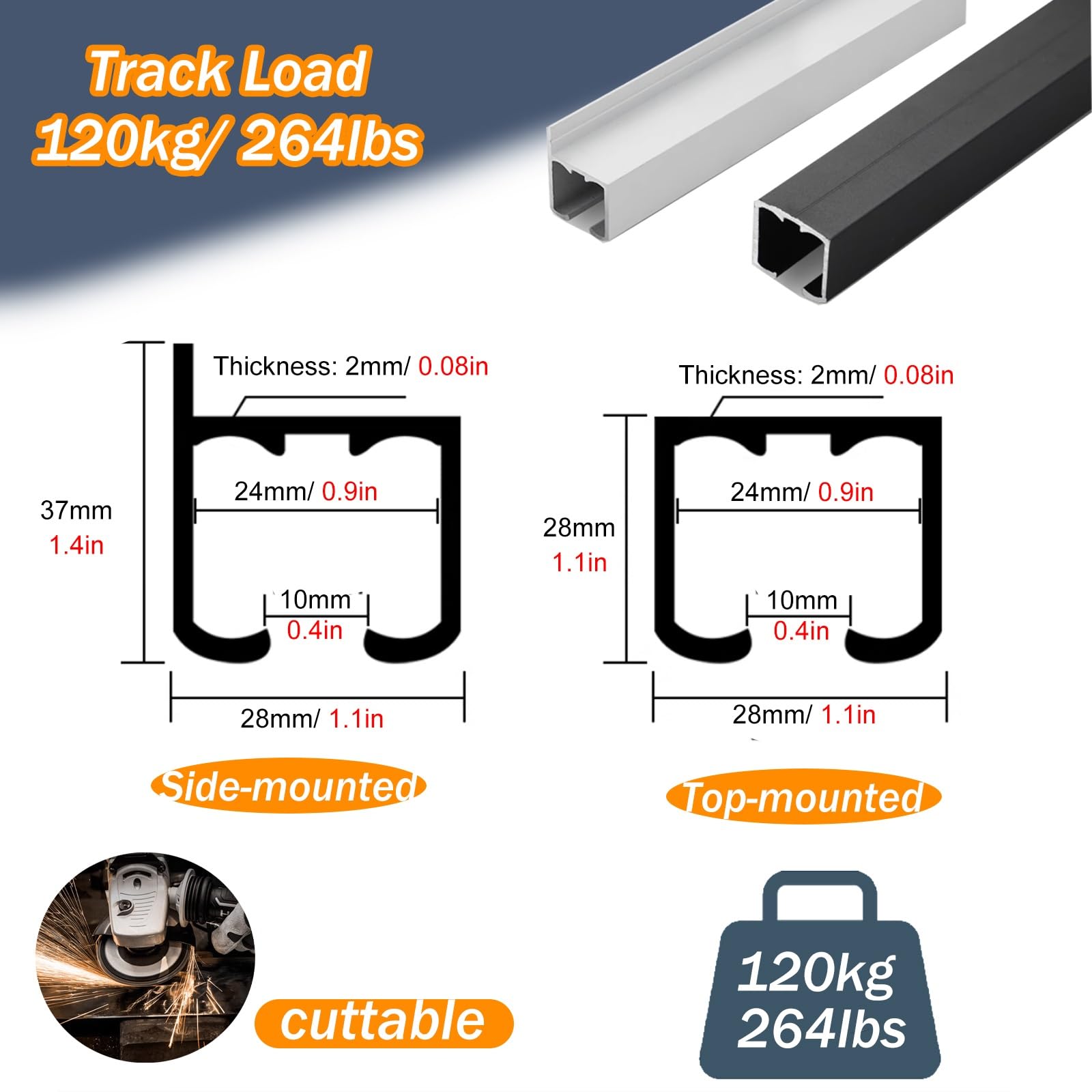 Bildaufhängeschiene Einfaches Fotowandsystem Mit Verschiebbarer Aluminium-Aufhängeschiene Für Bilderanordnungen, Galerie-Set Haken Für Familienfotos(2m/79"/6.6' Cable,L 2m/6.6' rail)