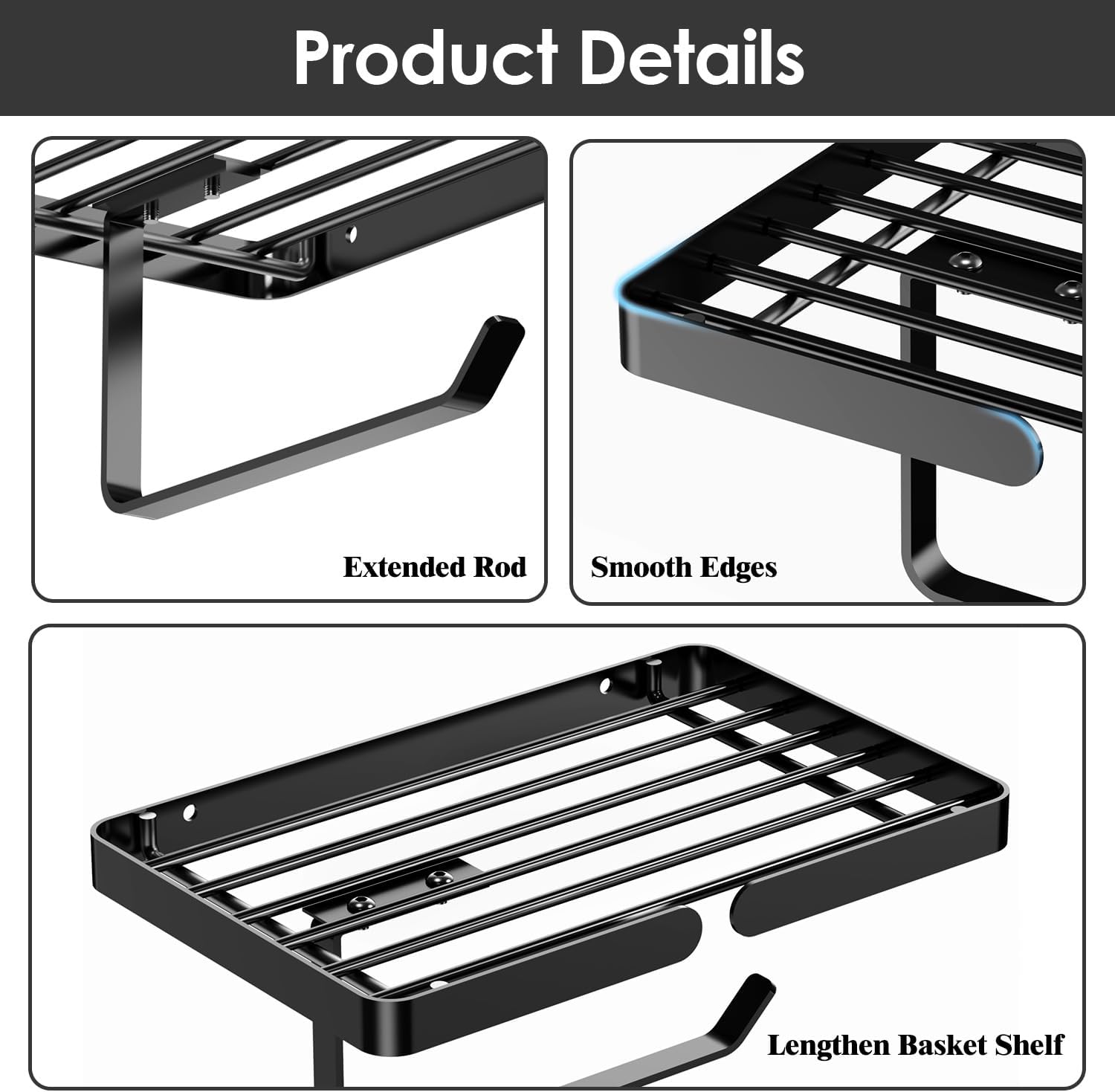 Holder Wipes Toilet Paper Holder, Toilet Rolls Holder Stick On Wall, Self Adhesive Rustproof