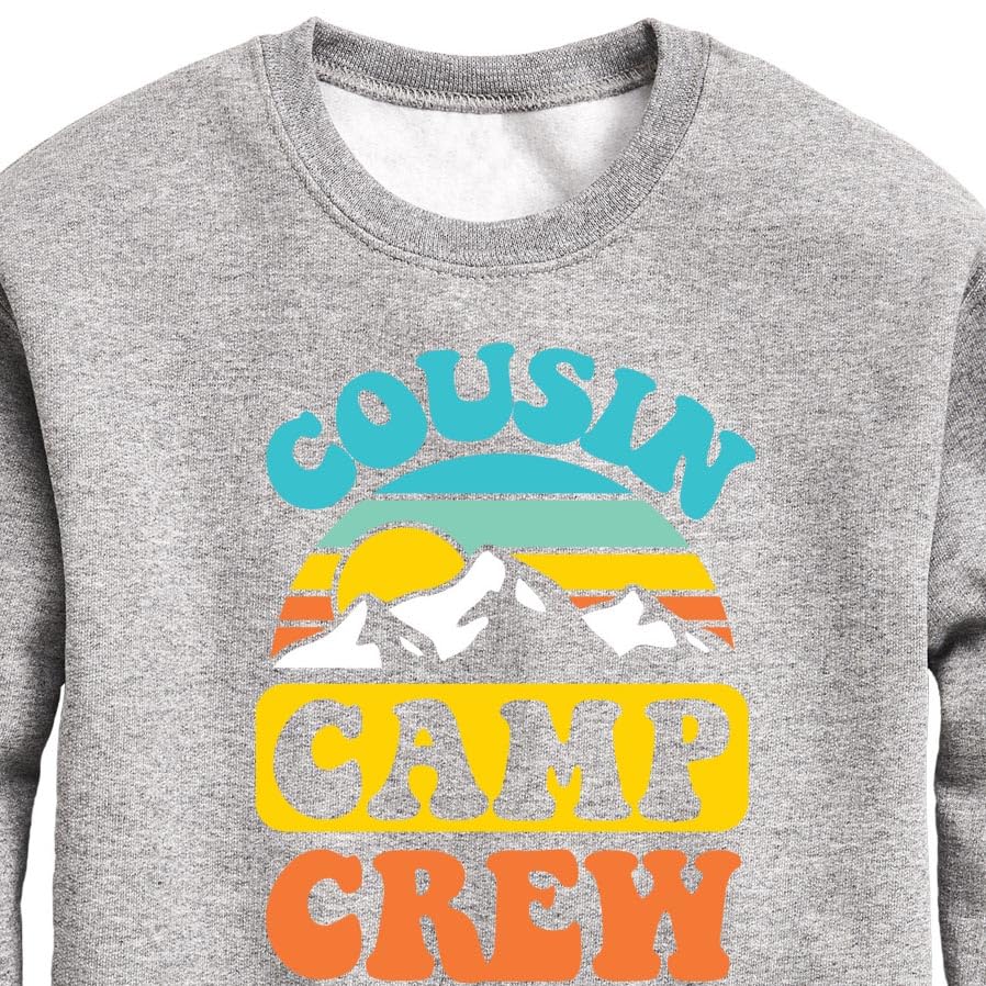 Instant Message - Camping - Cousin Camp Crew - Toddler & Youth Crewneck Fleece Sweatshirt3
