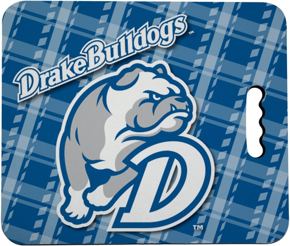 VictoryStore Outdoor Seat Cushions - Drake University Stadium Seat Cushion - Plaid Design