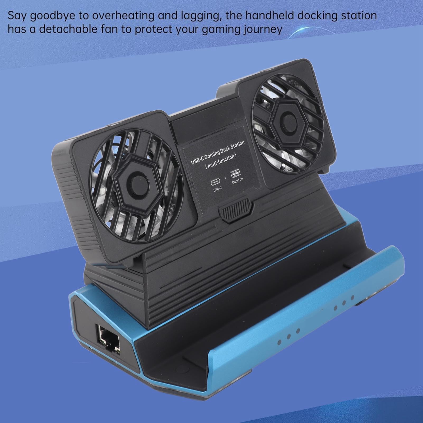 Generic Docking Station Versatile a Doppia Ventola per Steam Deck Splendida Grafica 4K Trasferimento Dati Ad Alta velocità Hub USB C PD 100 W per gli Appassionati di Console di Gioco Portatili