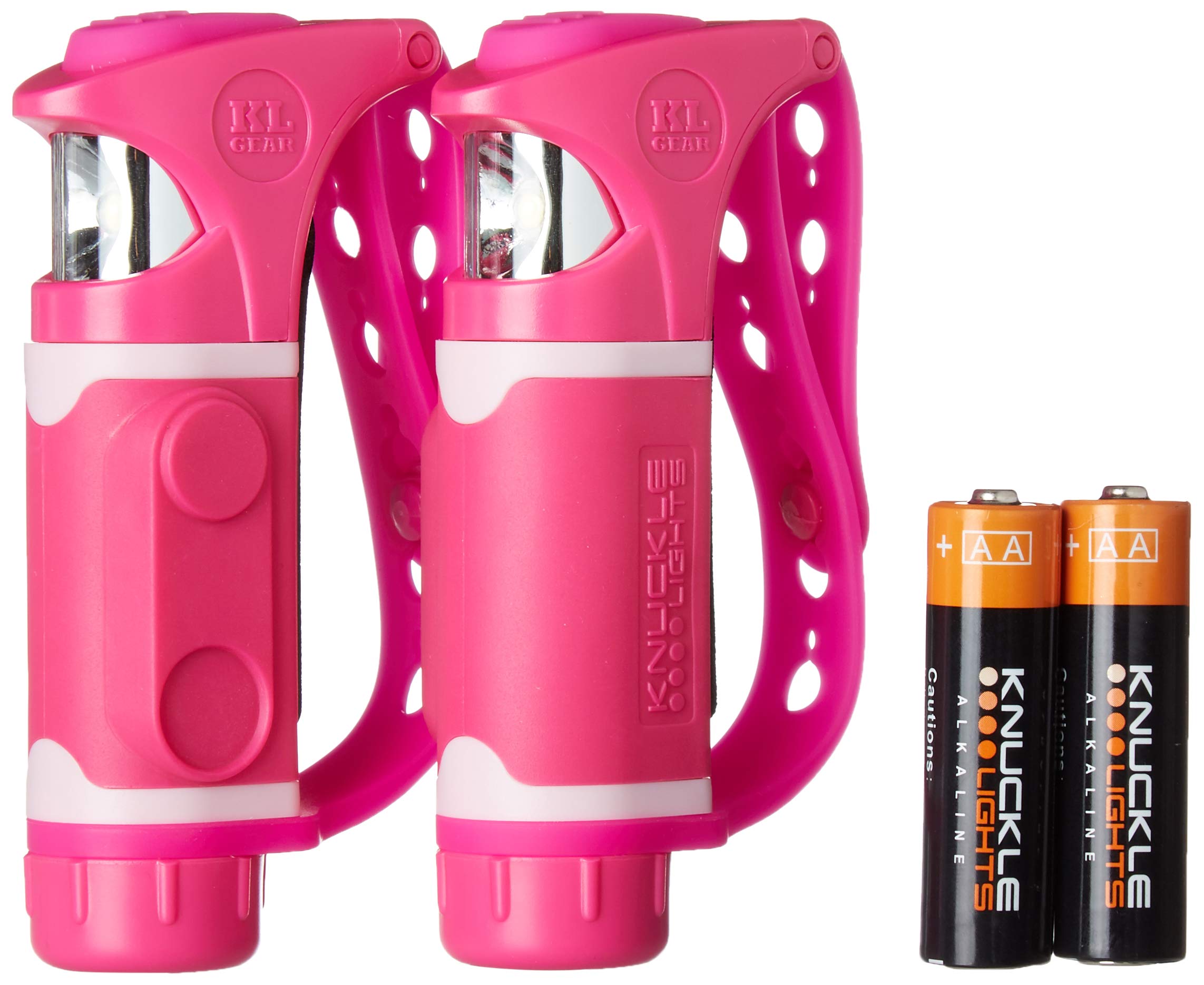 Knuckle Lights Colors – Night Running Lights for Runners and Walkers. Bright Flood Beams Light Your Entire Path. Great Dog Walking Light and Running Flashlight (Pink)