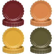 48 Pcs Fall Paper Plates, 7 Inch Autumn Dessert Plates
