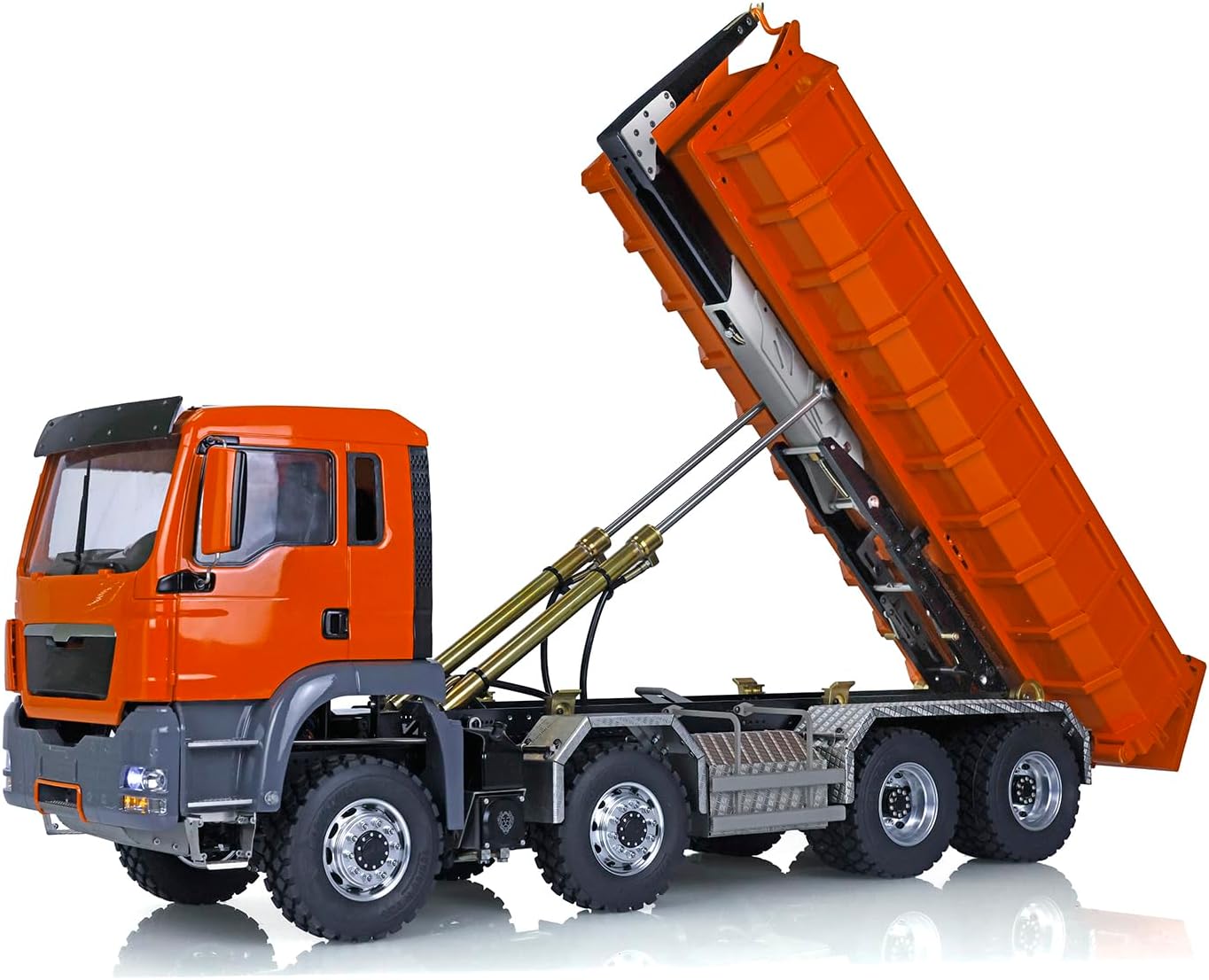 TOUCAN RC HOBBY LESU 1/14 TGS 8 * 8 Hydraulic Dumper Truck RC Roll On/Off Tipper Servo Painted