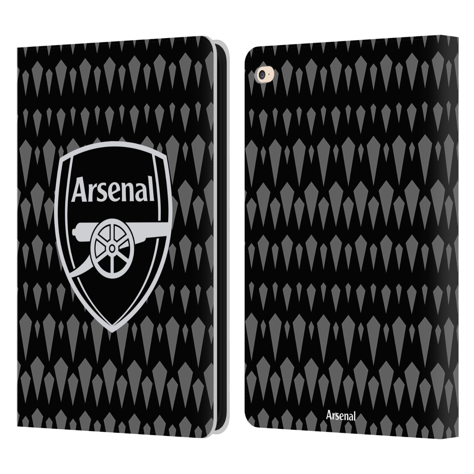 Head Case Designs Officially Licensed Arsenal FC Home Goalkeeper 2023/24 Crest Kit Leather Book Wallet Case Cover Compatible with Apple iPad Air 2 (2014)