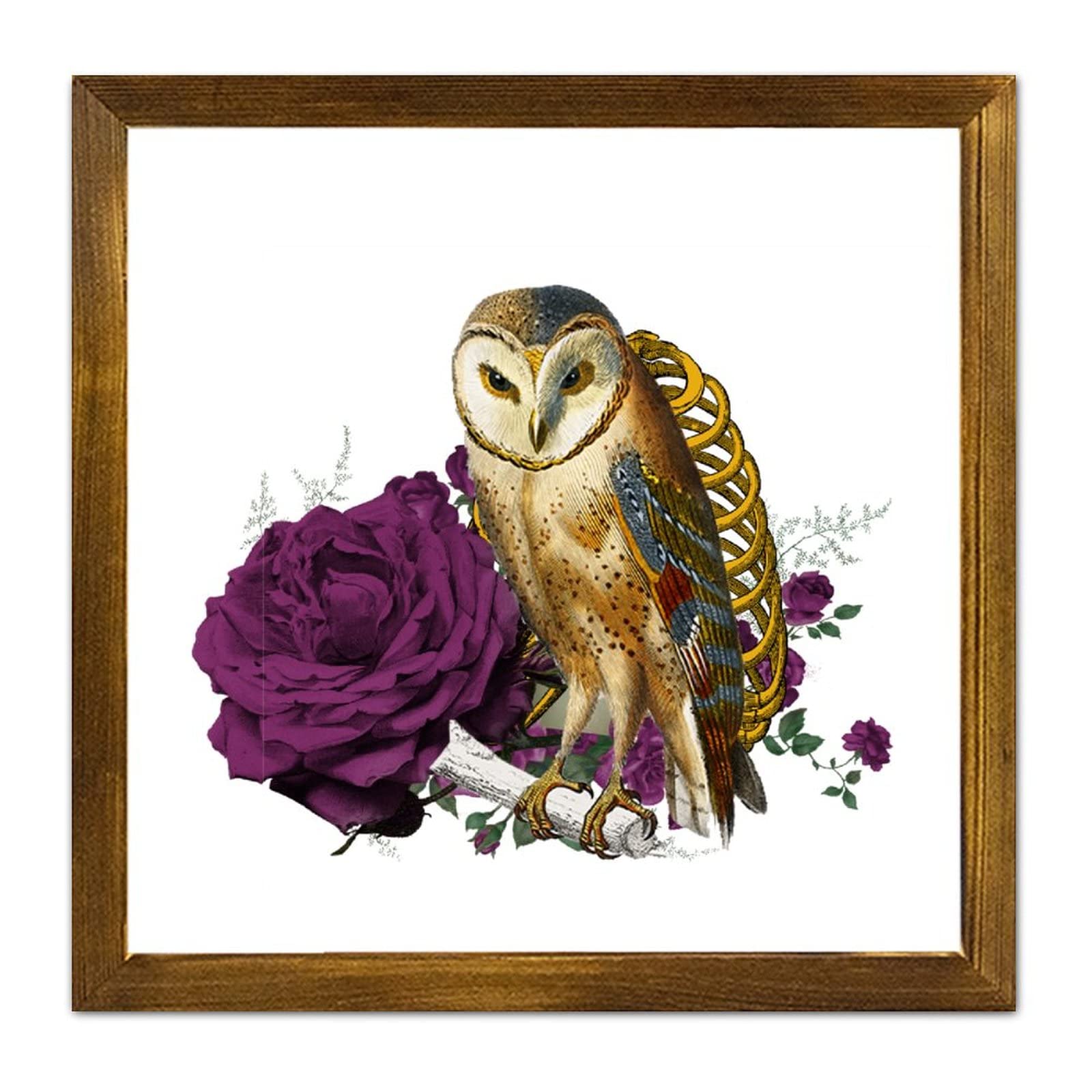 Décoration murale rustique avec plaque en bois de ferme imprimée Hocus Pocus et fleurs violettes