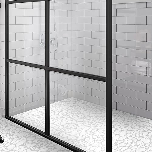 Miniatura 5 de Sunwings Azulejo de guijarros para ducha, borde de piso de cocina, baño, salpicadero de mármol con aspecto de piedra de mármol para pared y piso, 10