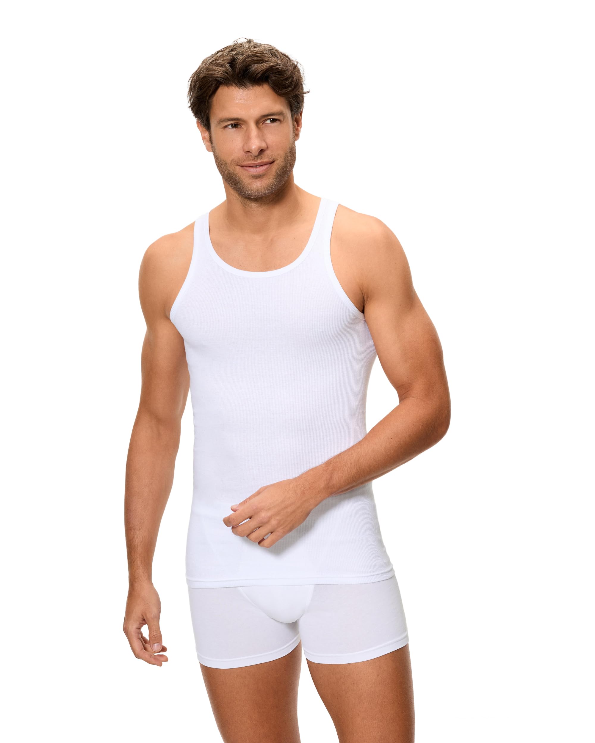 Abanderado Pack Camiseta de Tirantes de algodón 100% canalé Ocean Hombre x3