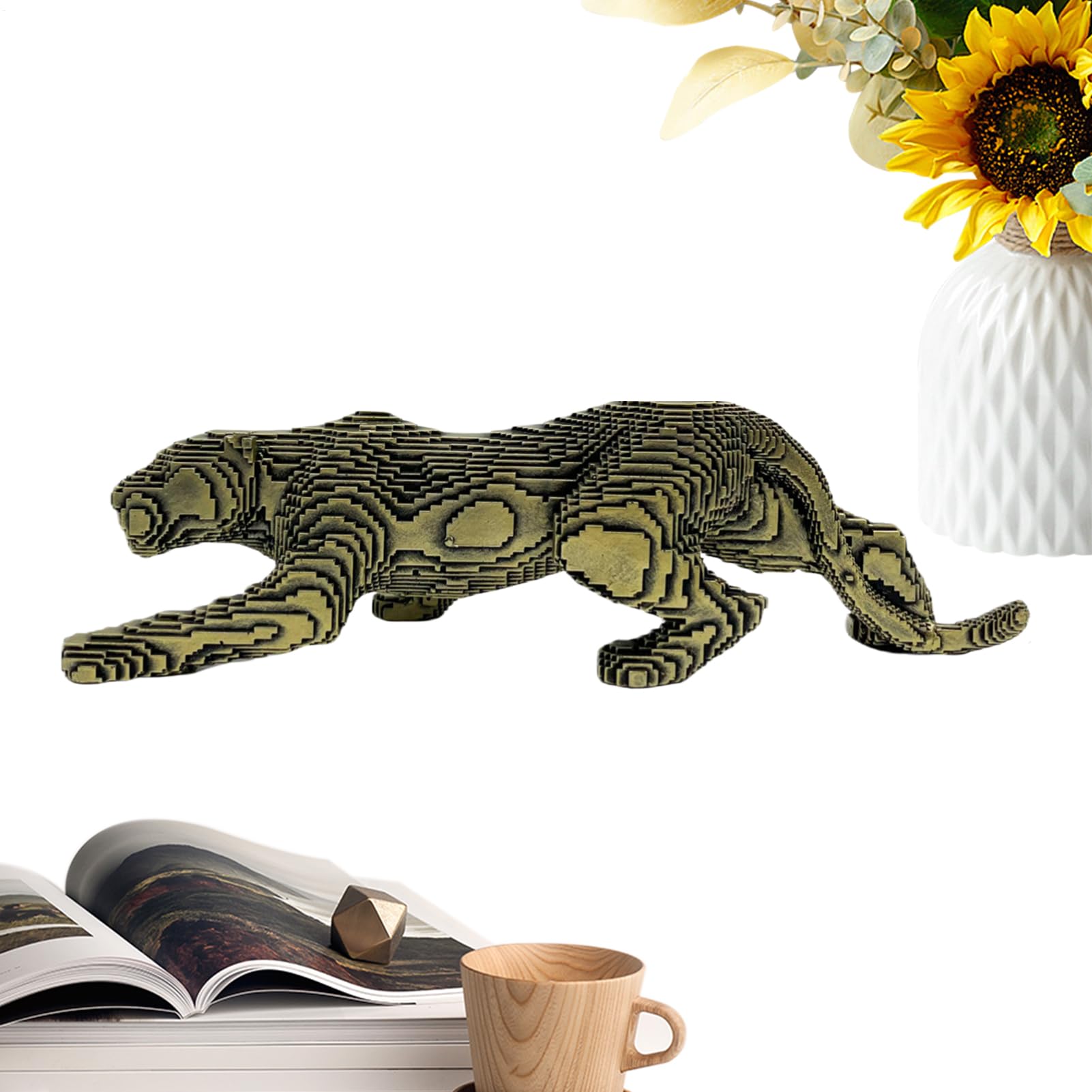Sculpture de guépard en résine comme idée cadeau déco de salon