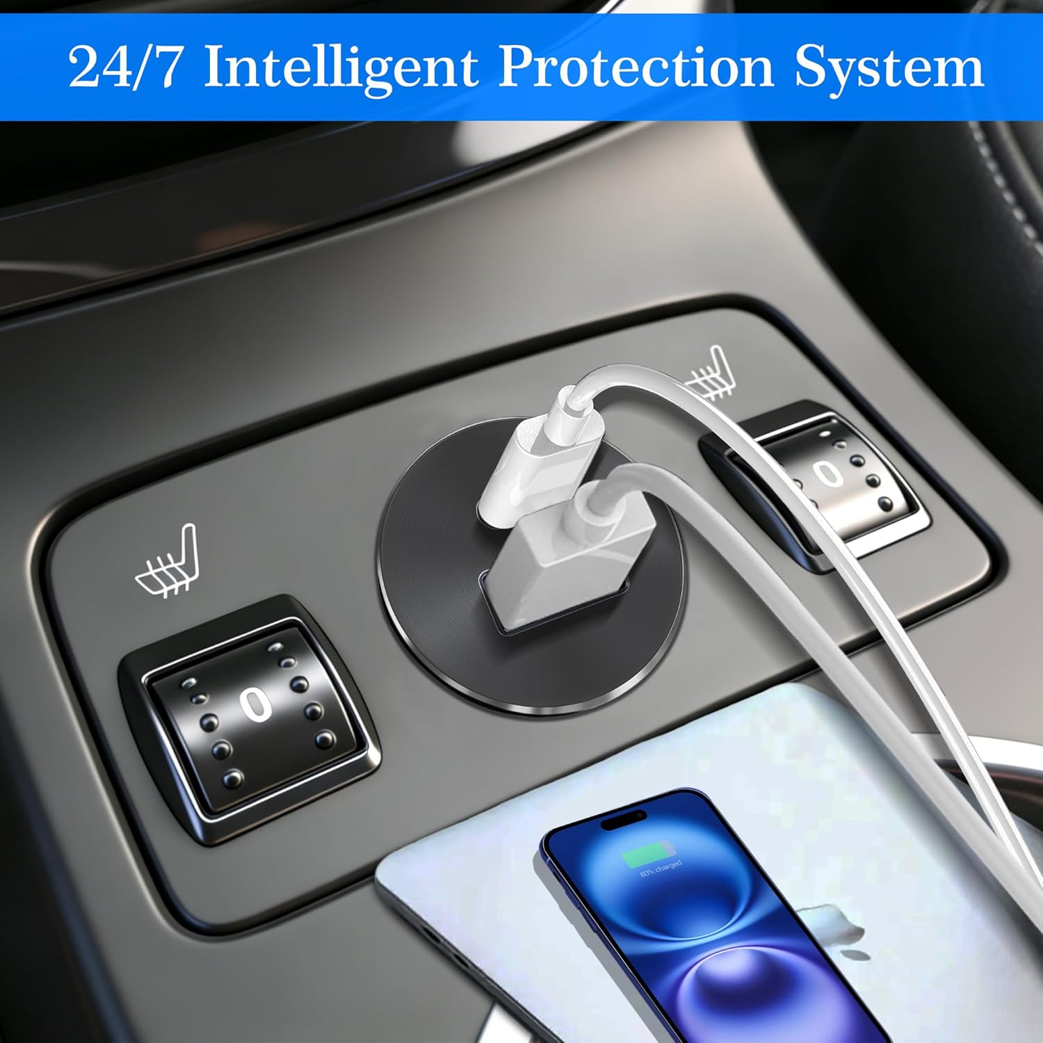 RV USB Outlet 12V/24V, All-Aluminum Type C & USB A Charger, PD3.0 QC3.0 Fast Charging Recessed USB Port Wall Mount for Camper, Trailer, Van, Car, Boat, Golf Cart (2 Pack)