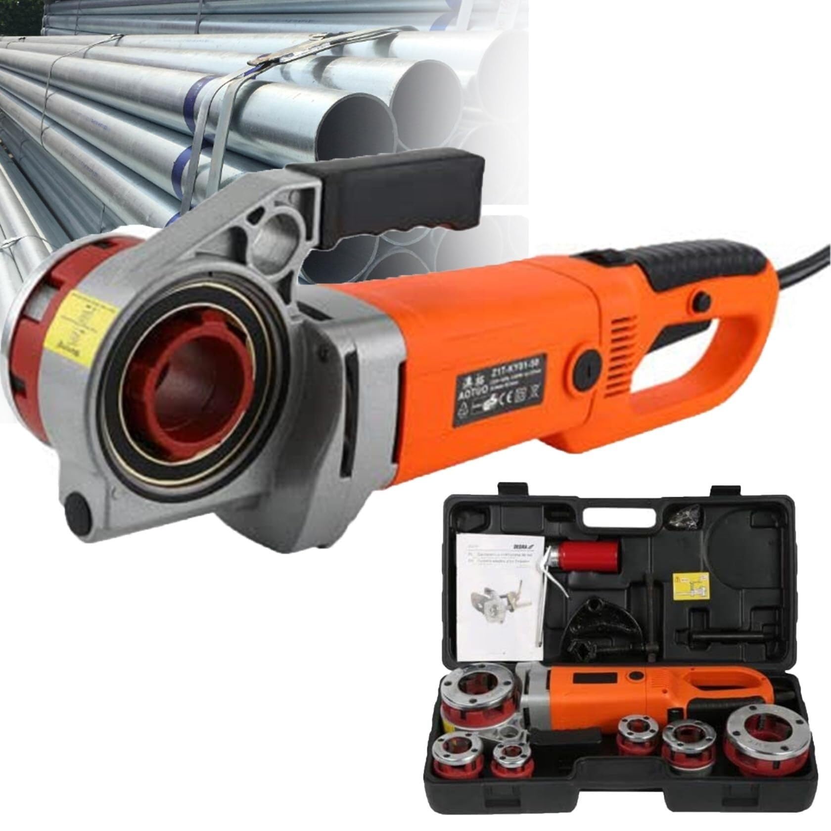 Machine à fileter les tuyaux 2300W pour un filetage rapide et sans effort sur tubes en acier