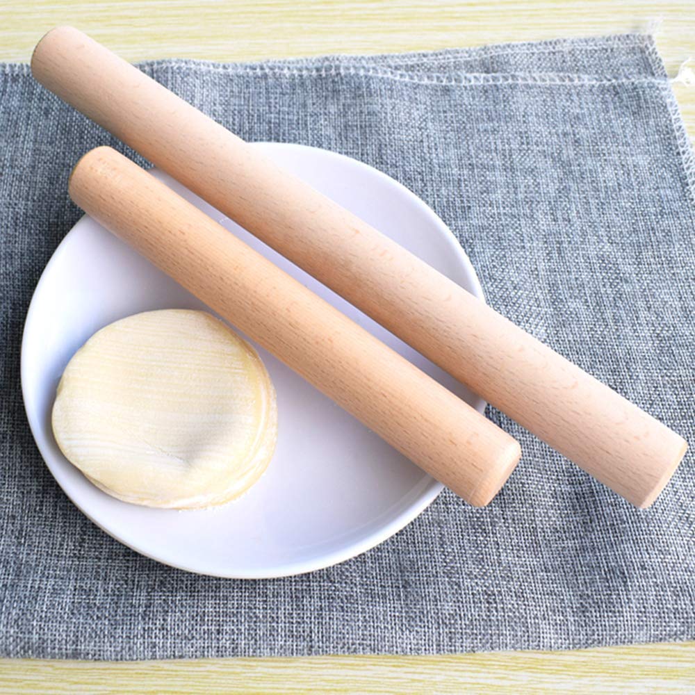 Nudelholz aus Buche, Nudelholz massiv, Premium-Nudelholz aus unlackiertem Massivholz – ideal for Kekse, Teig, Gebäck, Snacks, Brot, Pizza und Fondant – Größenoptionen: 7,87 Zoll bis 19,68 Zoll
