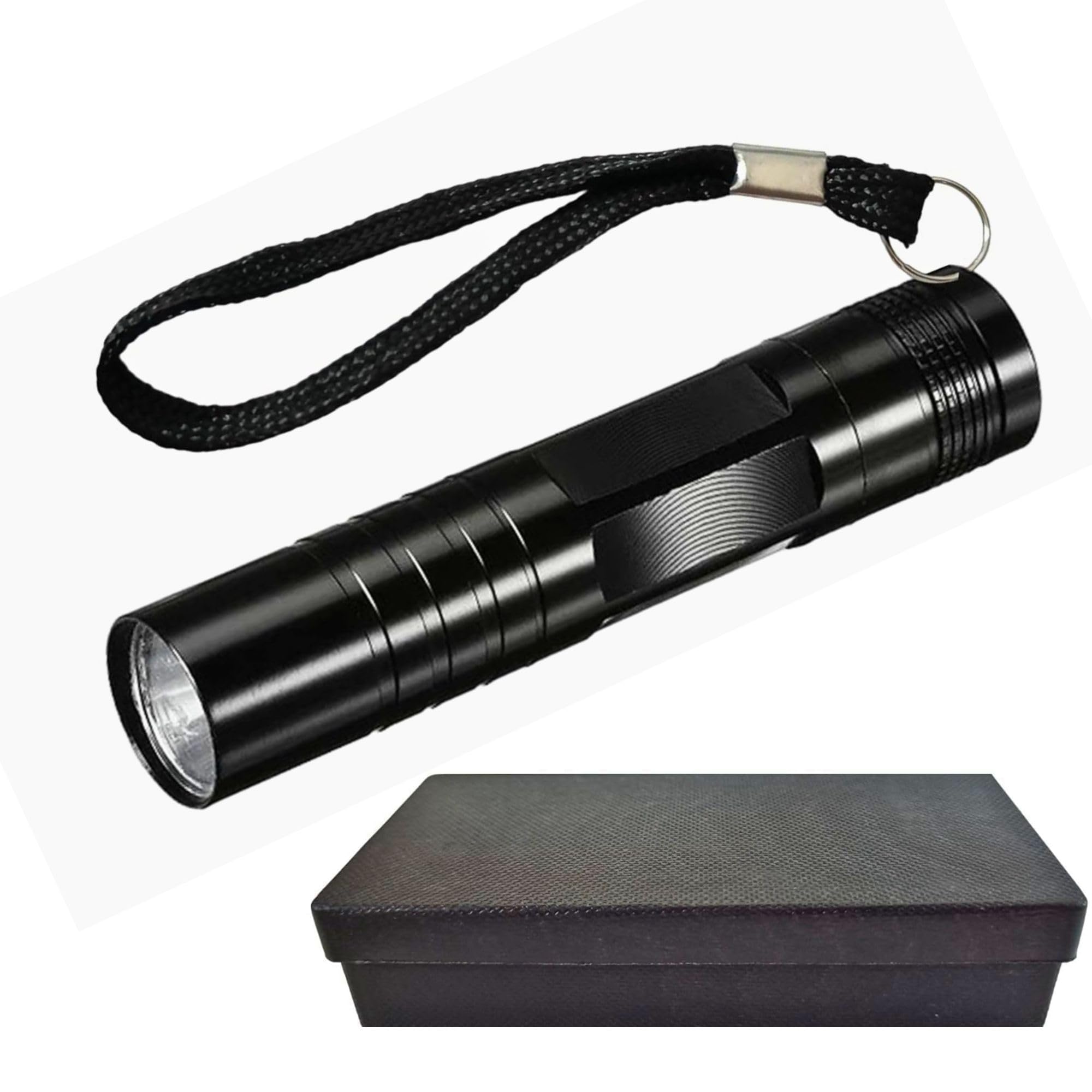 DIVYAH 1 Pc Mini Pocket LED Flashlight Torch | Super Bright Waterproof AA Battery Torch | Compact & Lightweight for Camping, Hiking, Outdoor Use | Strap & Box Included (Battery Not Included)-image-44