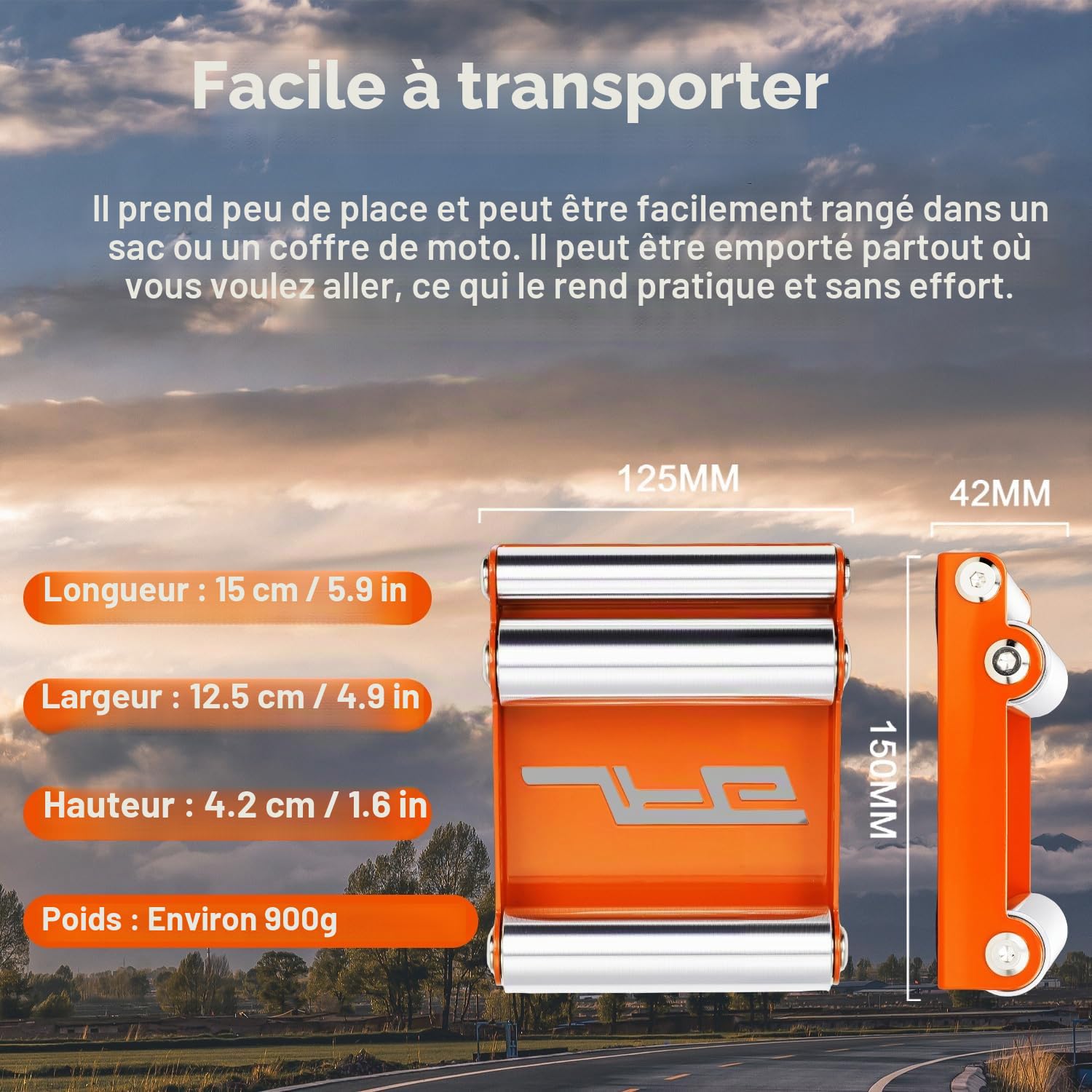 Bequille Portable Moto,pour TailleMoyenne<220kg Largeur de Pneu<180mmOrange | Support Nettoyage Roue Moto Support Roue pour Nettoyage Pneus et Lubrification Chaine GRoller de