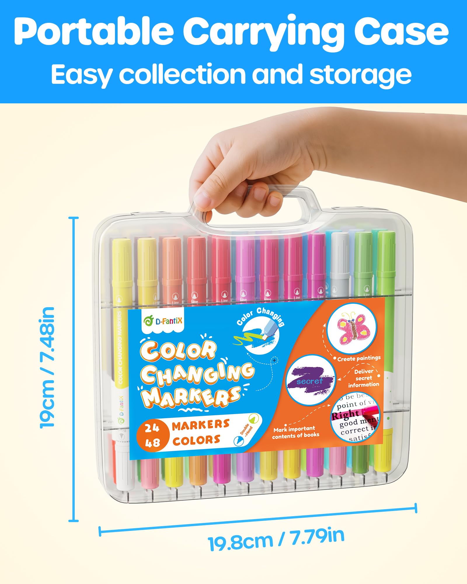 Marker Set For Kids – 24 Pack Dual Tip Magic Pens, 48 Colors – Art ...