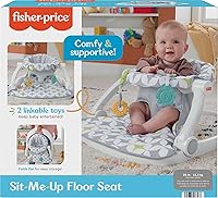 Vista 6 de Fisher-Price Silla de bebé portátil Sit-Me-Up Asiento de piso con juguetes de desarrollo y almohadilla de asiento lavable a máquina, explosiones