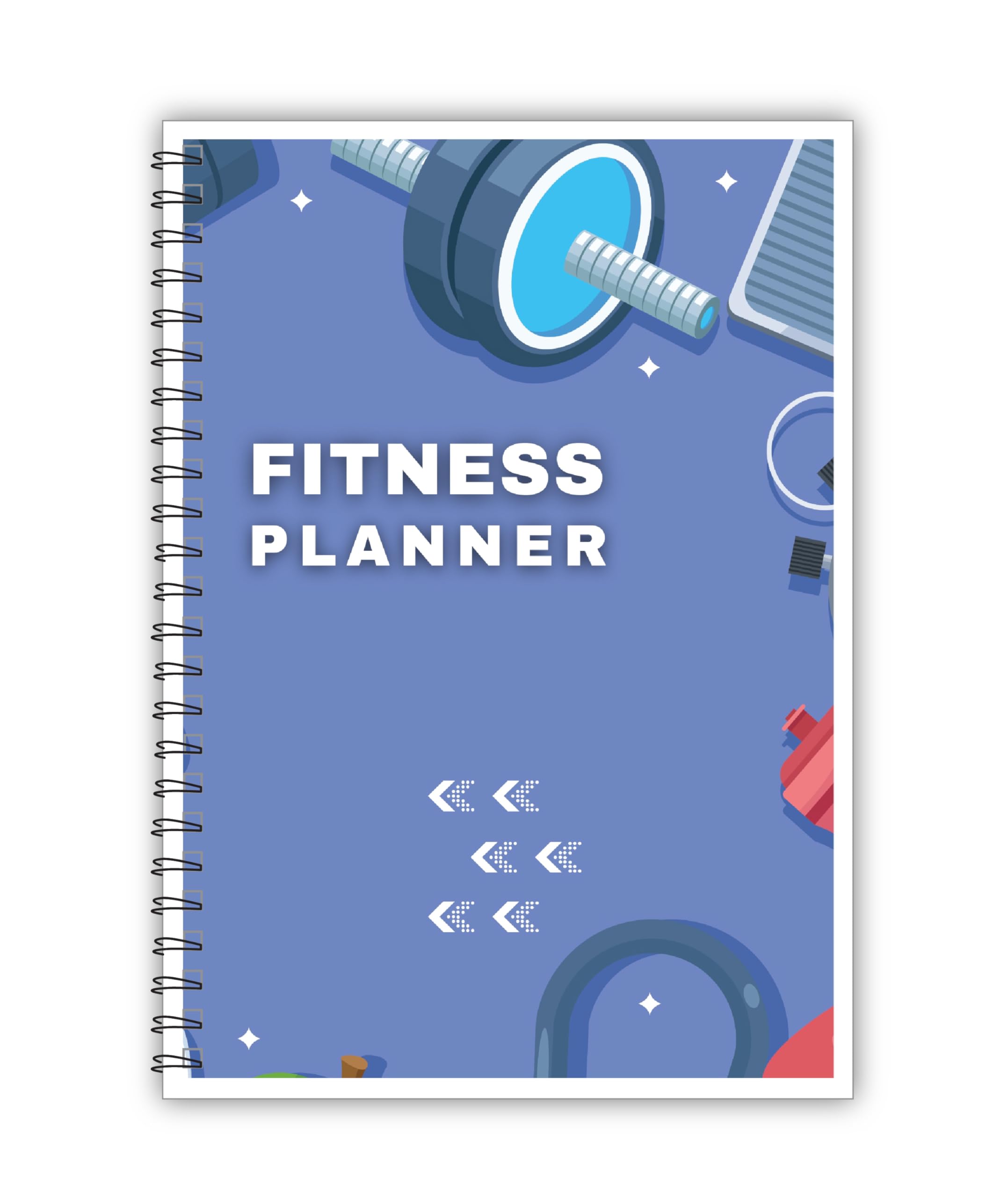 Fitness Planner Workout Journal Notebook A5 Size 140 Pages (Blue)-image-27