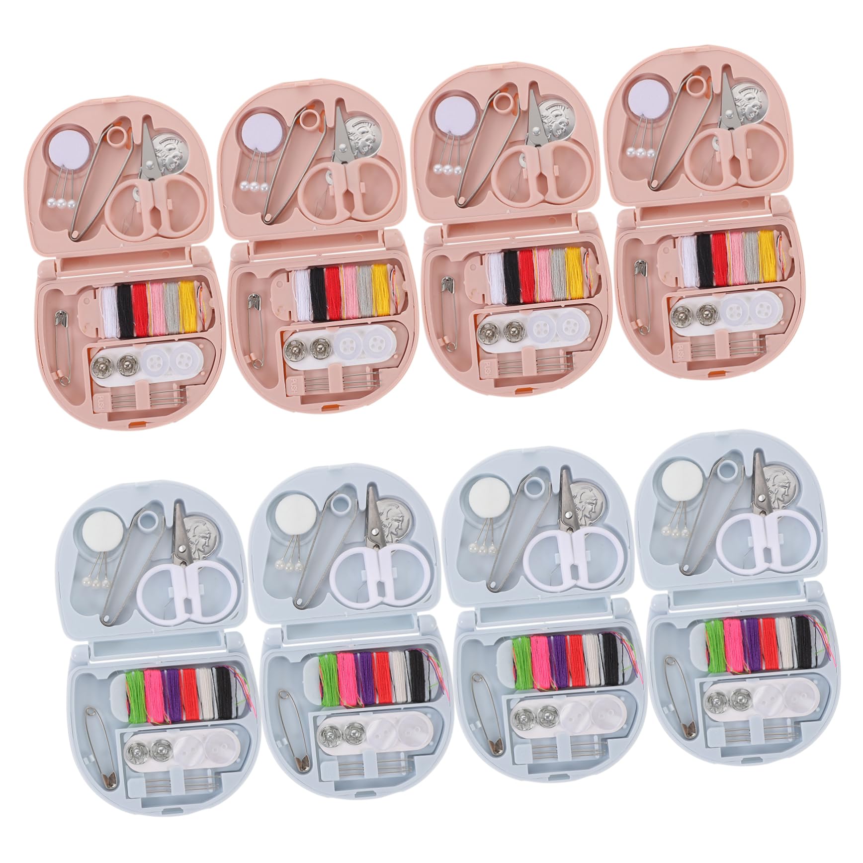 Scatola Kit Cucito da Casa Portatile 8 Set in Plastico
