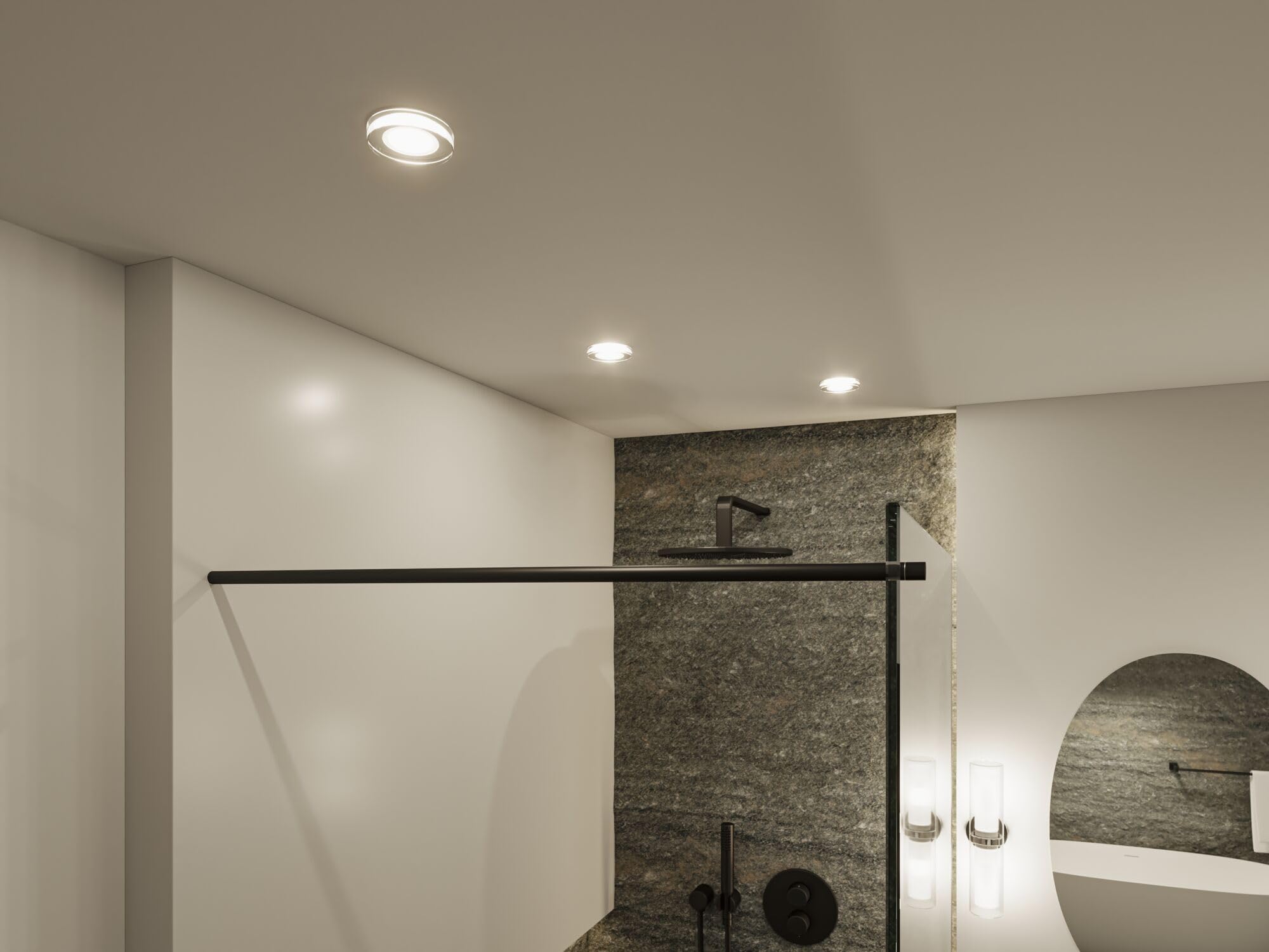 Paulmann 71077 Aplique Selection Bathroom Luena IP44 E14 230V máx. 2x20W regulable cromo, cristal, luminaria de baño, luminaria de baño de dos llamas