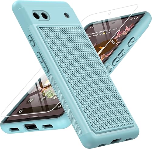 Miniatura 1 de JXVM Funda para teléfono Google Pixel 6a funda protectora de doble capa resistente para teléfono celular, a prueba de golpes, con parte trasera