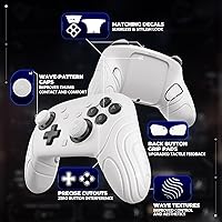 Vista 7 de playvital for Nintendo Switch 2 Pro Controller Silicone Cover – Samurai Edition Protective Skin Case for Switch 2 Pro Controller with Back Button