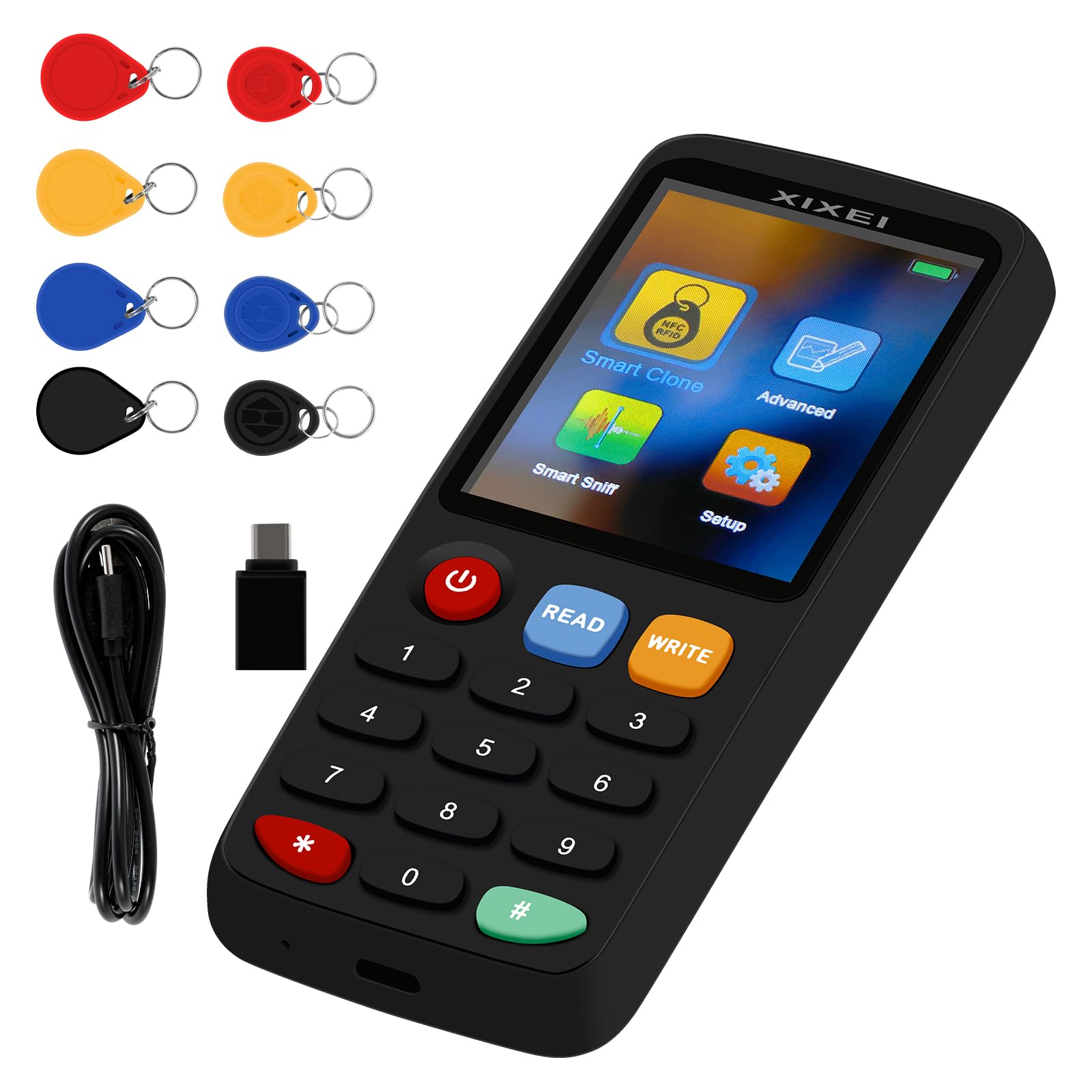 Smart Card RFID Copier Kit Portable 125kHz ID Card Lettore Writer 13.56MHz IC Card LEACER Writer IC ID Copier X7RFID Reader Duplicator Access Control Reader per Smart Card