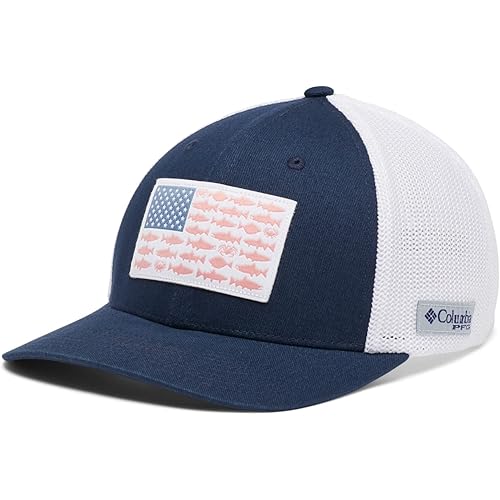 Columbia PFG Mesh Canada Fish Flag Stretch-Fit Hat