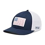 Columbia Unisex PFG Fish Flag Mesh Ball Cap - Low, Collegiate Navy/PNW Flag, Large/X-Large