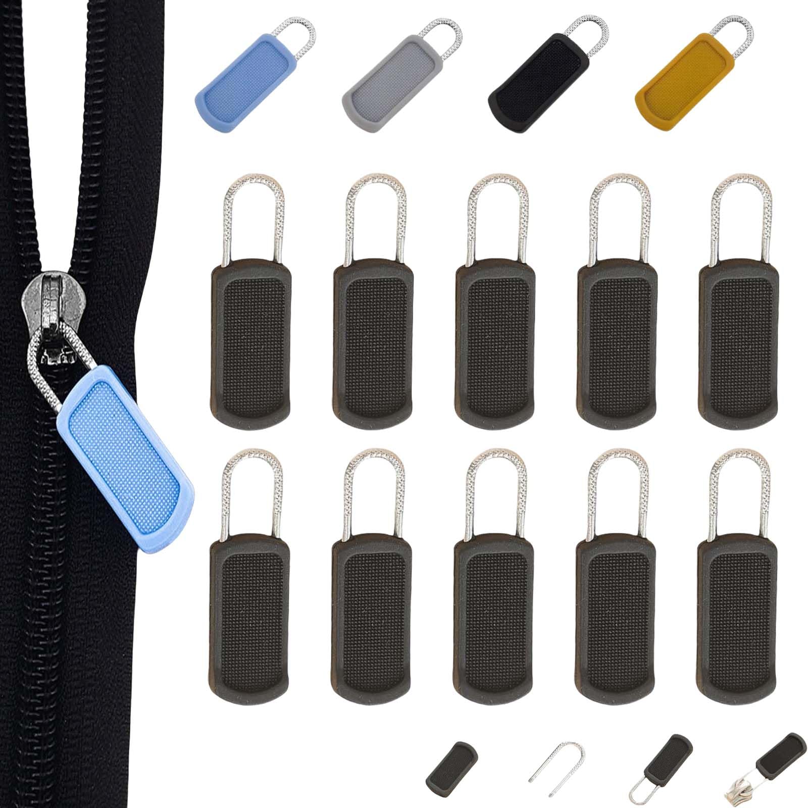 Zipper Pull Replacement, 2025 New Universal Zipper Pull Replacement Kit, Removable Anti-Slip Zipper Pulls Tab, Zipper Repair Kit for Jackets, Luggage,