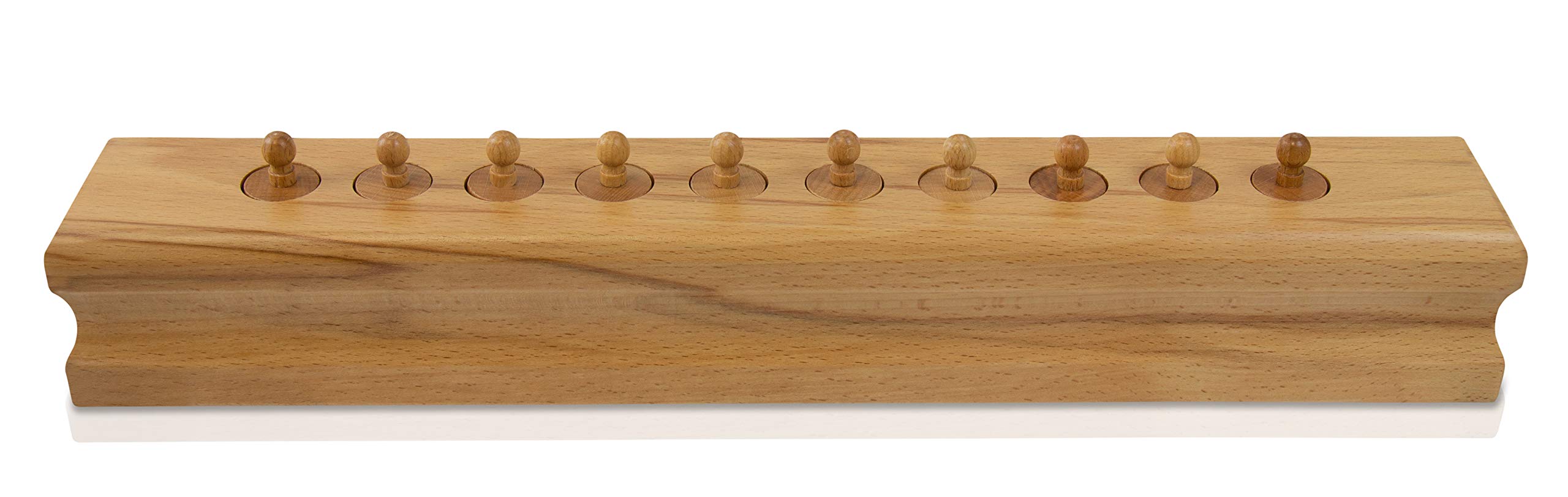 edu fun 91109 Montessori klocki cylindryczne drewno, cylinder, pedagogiczna zabawka edukacyjna od 3 lat o średnicy równej i wysokości, różne drewniane zabawki z litego drewna (wariant 4)