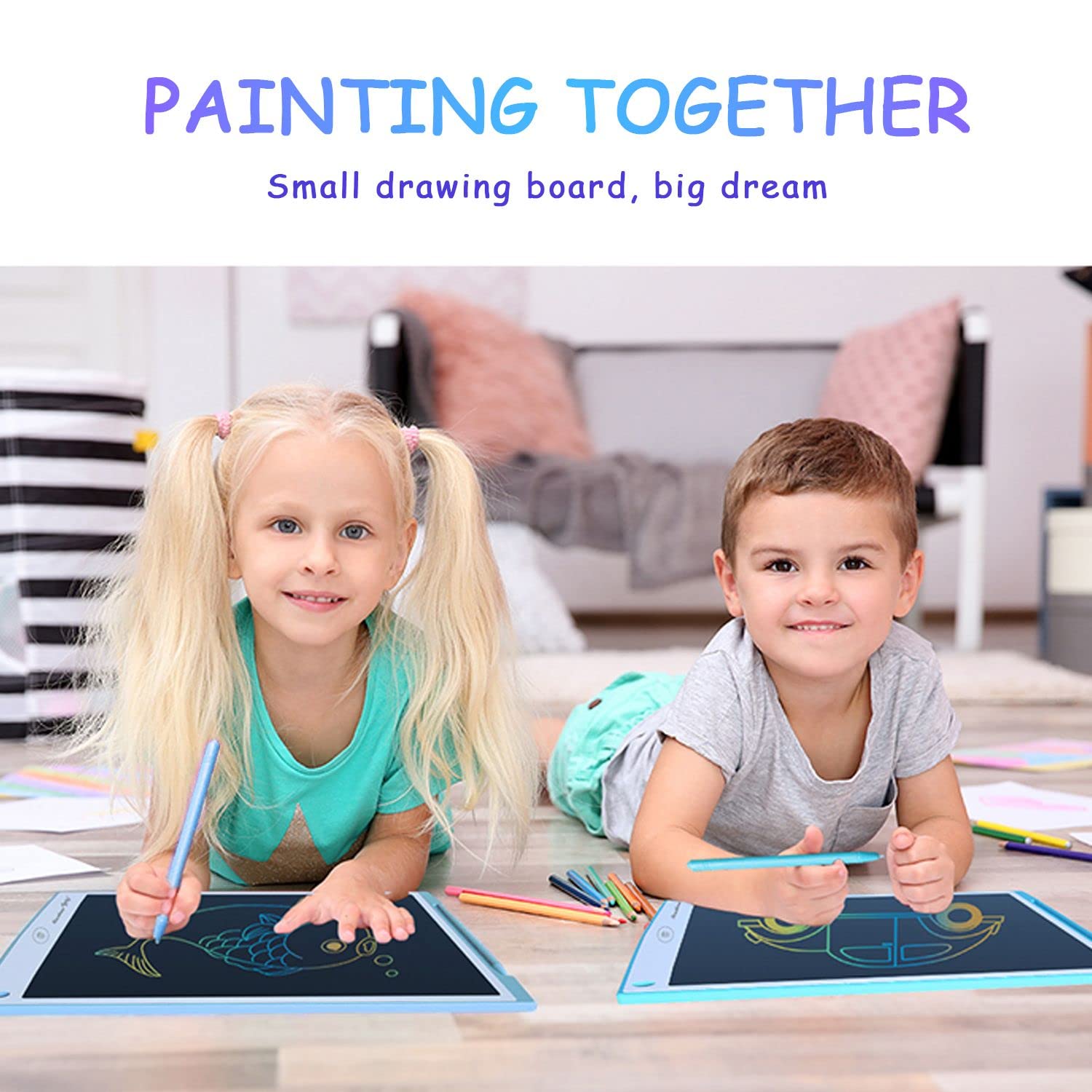 2 Pcs Tablette D'Écriture Lcd,8,5 Pouces Ardoise Magique Pour Enfants, Tablette De Dessin Pour Garçons Filles Jouets Éducatifs Cade - Jeux - Jouets