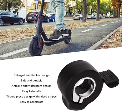 Electric Scooter Finger Throttle Replacement, Universal Adjustable Thumb Accelerator Lever for E-Scooters - Ergonomic Design for 125cc 150cc 250cc with Brake Clutch Cable Connectors