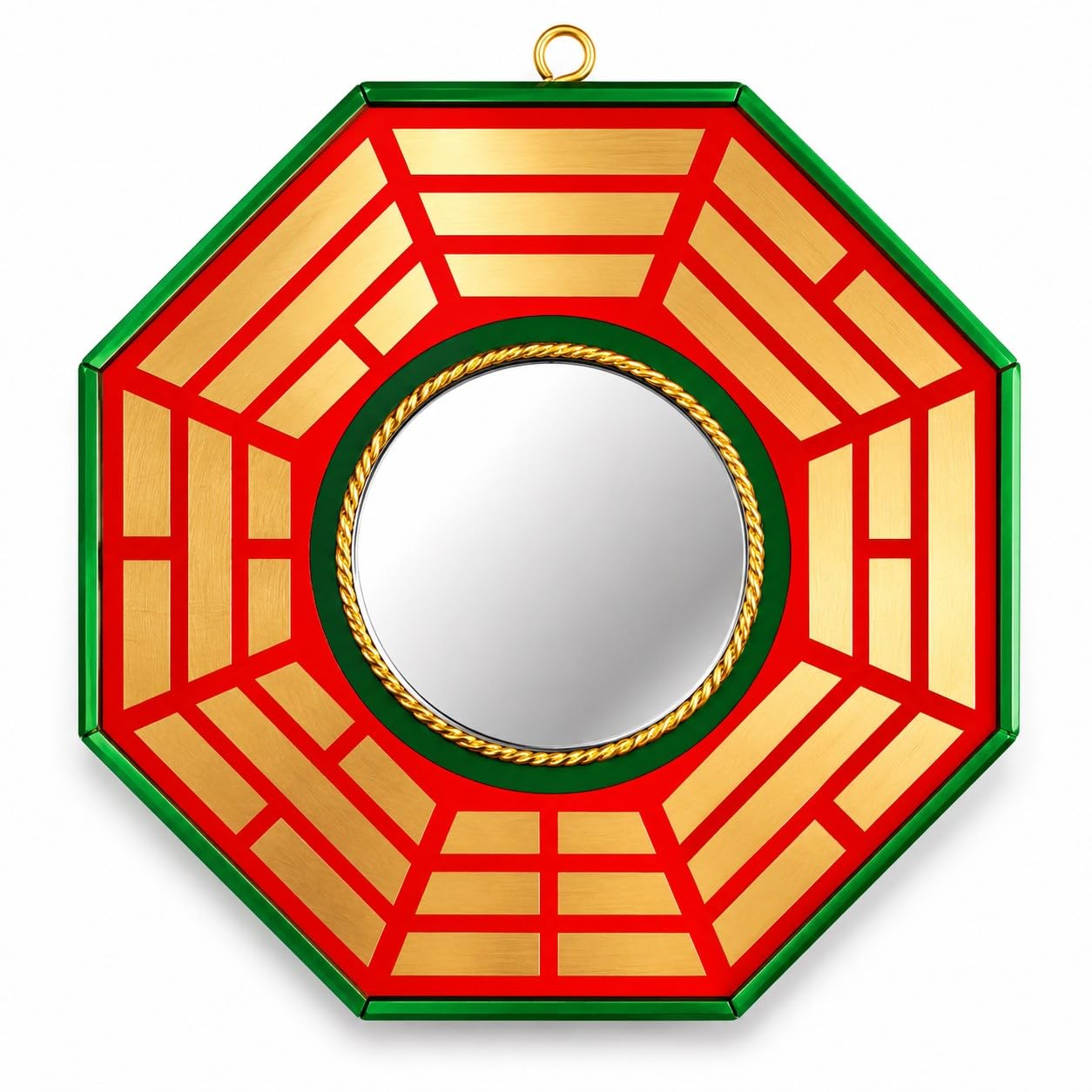 ANCS Bagua Mirror for vastu concave PaKUA/Octagon Protection Mirror Wooden Out Side Protect Size 5"-image-15