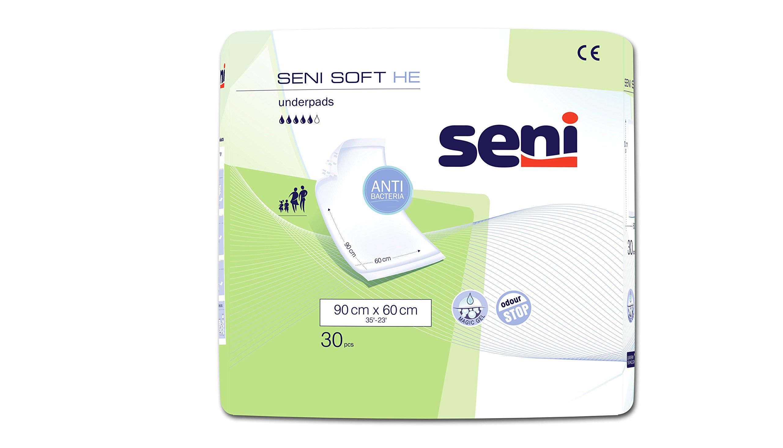 SeniSoft He Underpads - 30 Pieces (90 x 60 cm)