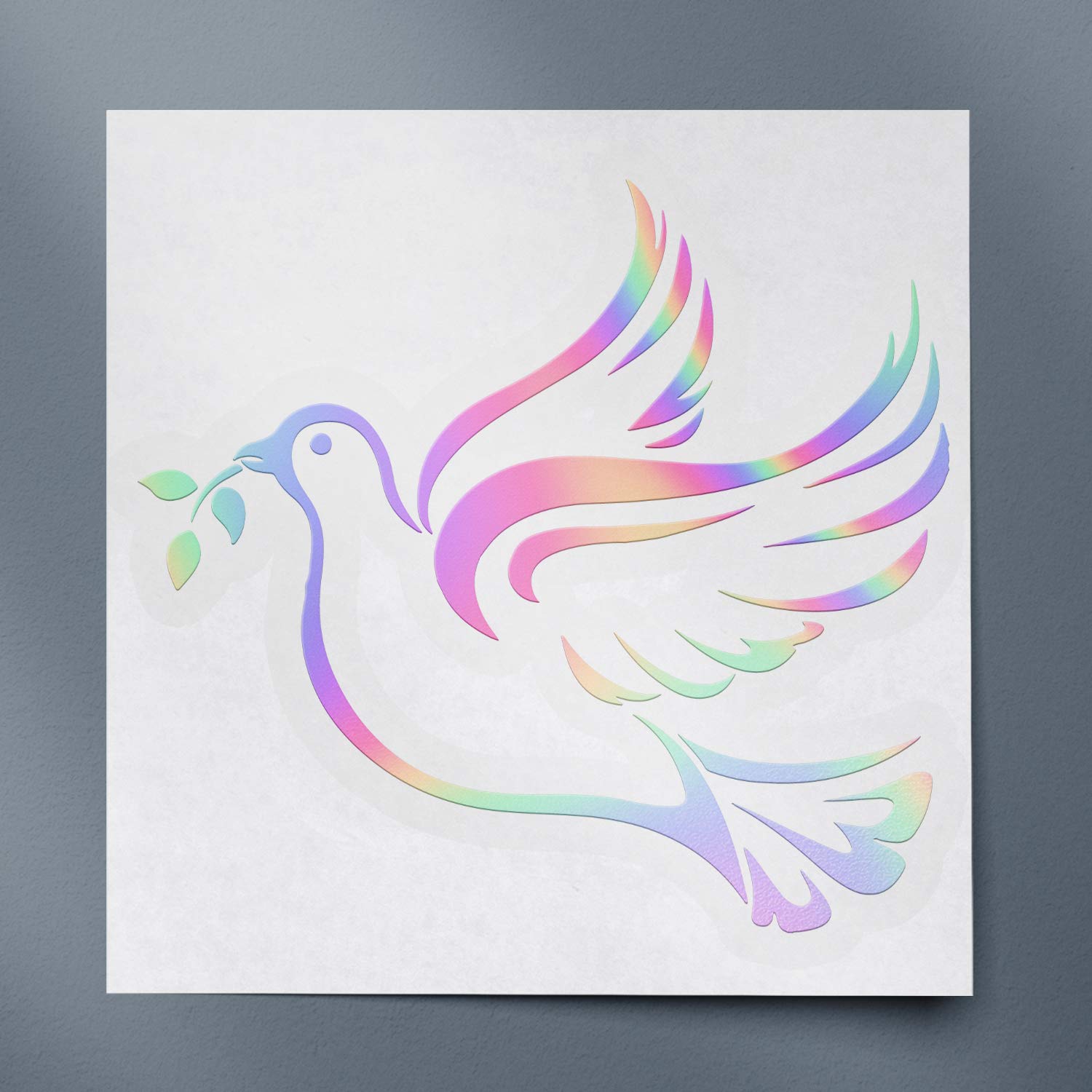 Transparent Decal Stickers of Christian Christian Symbol Dove Peace (Hologram) Premium Waterproof Vinyl Decal Stickers for Laptop Phone Accessory