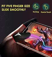 Vista 2 de 10 piezas de fundas de dedos para juegos móviles, fundas de dedos Nuozme para todos los dispositivos con pantalla táctil, nanofibras