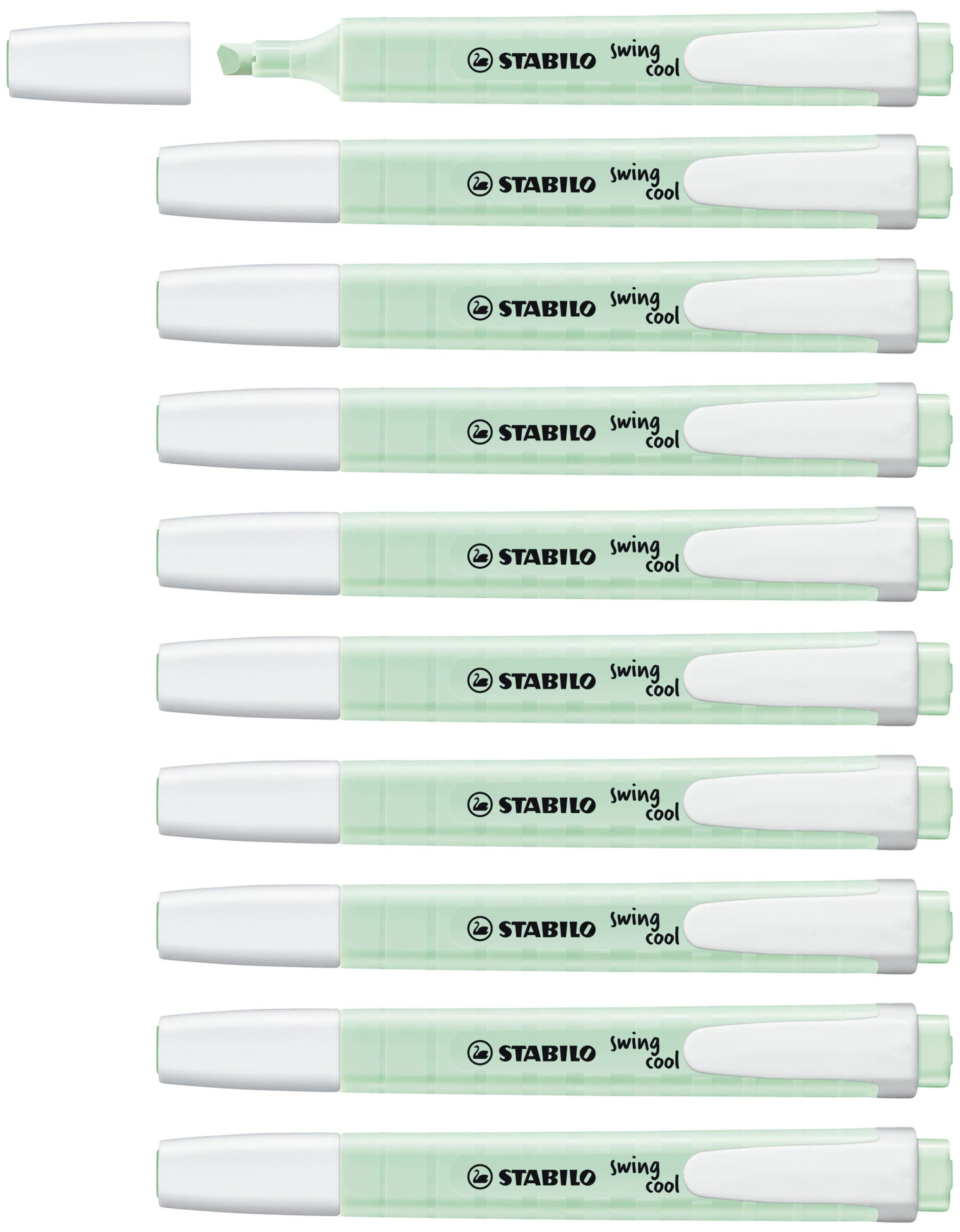STABILO Textmarker swing cool Pastel 10er Pack – Pastellfarbener 4 mm Textmarker