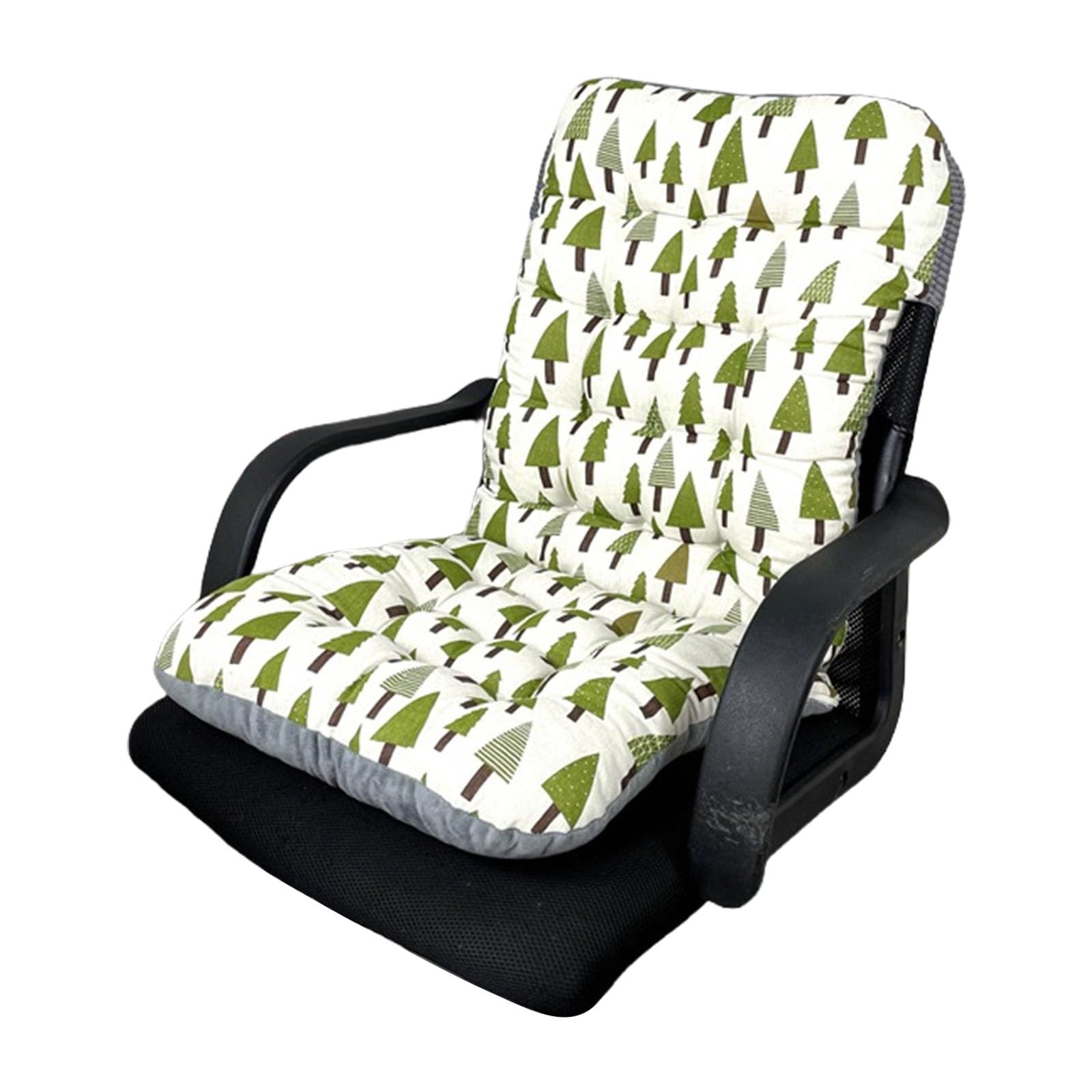 ZEPFJHE Supportive High Back Chair Cushions for Indoor and Outdoor Relaxation, Secure Attachments with Tie Outdoor Chaise Lounges Cushions