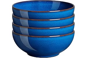 Denby Imperial Blue Coupe Cereal Bowl Set of 4