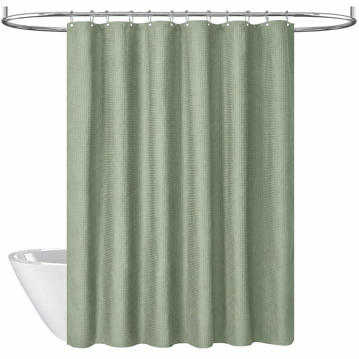 Rideau de douche moderne pour hôtel et maison SSWH grand format 180x200cm vert