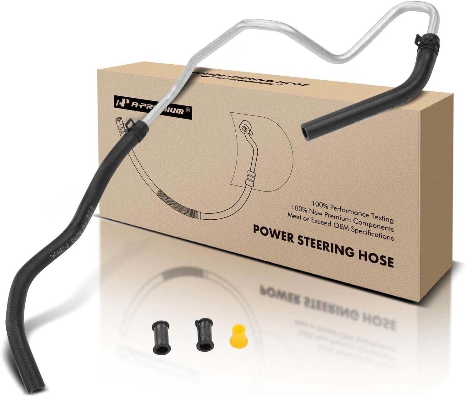 A-Premium Power Steering Return Hose Line Assembly Compatible with Toyota 4Runner & Lexus GX460, 2010-2019, Cooler To Reservoir (Upper)