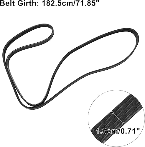 Miniatura 3 de X AUTOHAUX Correa de transmisión serpentina acanalada en V multi del motor de coche No.252122A610 para Hyundai Accent 2008-2020