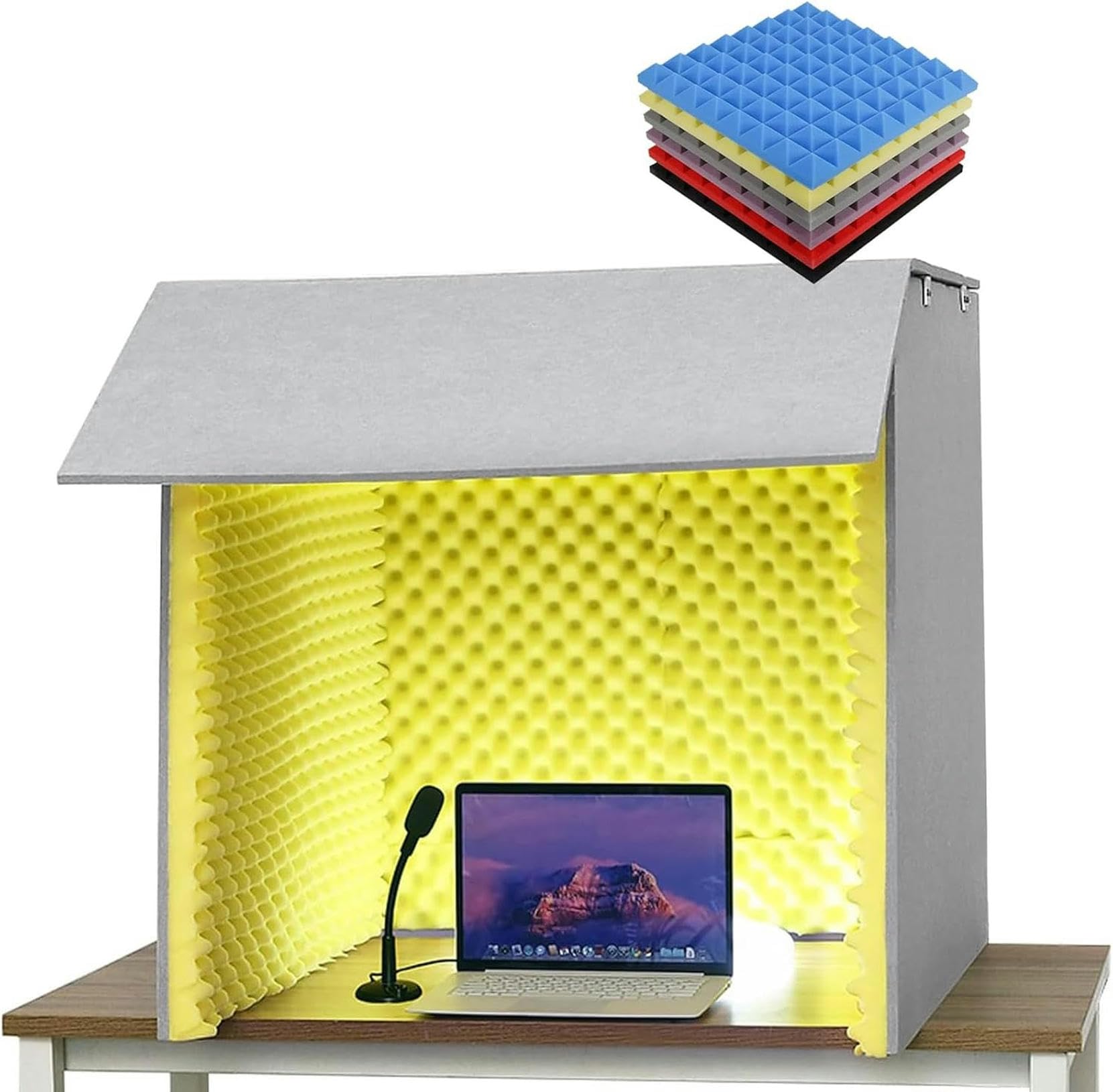 Cabine d'enregistrement portable pour podcaster chez soi